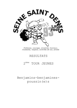 Résultats Judo 2eme Tour Jeunes Romainville 2014