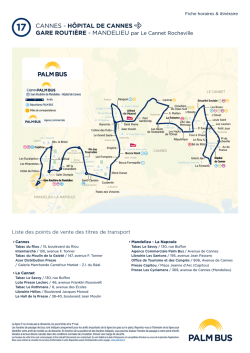 Horaires ligne 17 au format Pdf - Mandelieu