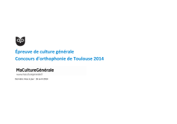 Toulouse 2014 - MaCultureGenerale.fr