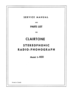 original clairtone s400 stereo radio/phonograph service