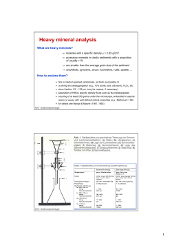 Heavy mineral analysis