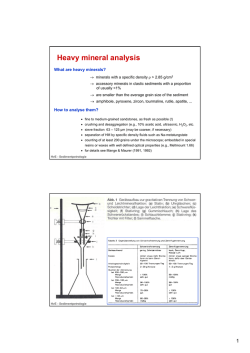 Heavy mineral analysis