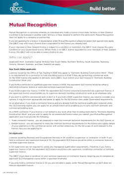 Mutual Recognition Application Form (PDF)