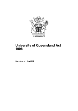 University of Queensland Act 1998
