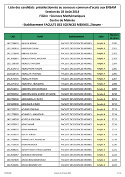 Liste 2 - ENSAM