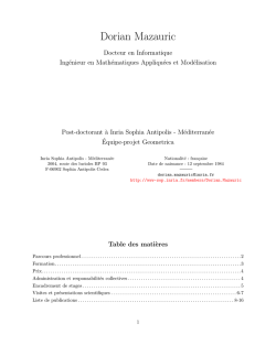 Dorian Mazauric - Sophia Antipolis