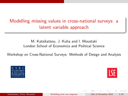 Modelling missing values in cross-national surveys