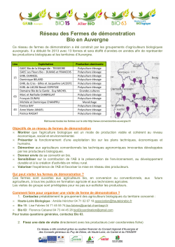 Voir la fiche de présentation - Pôle Conversion Bio Auvergne