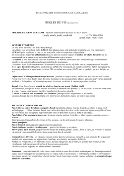 ECOLE MATERNELLE ITERCOMMUNALE LA GRAVERIE