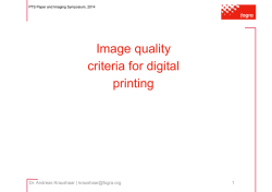 Image quality criteria for digital printing