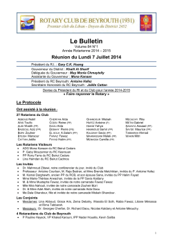 Le Bulletin - District 2452