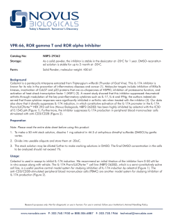 VPR-66, ROR gamma T and ROR alpha Inhibitor