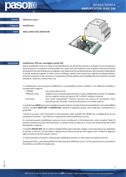 SCHEDA TECNICA AMPLIFICATORI SERIE DIN