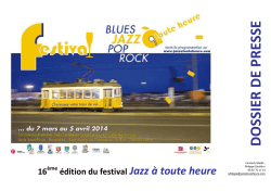 DP JATH 2014 - Jazz &agrave; Toute Heure