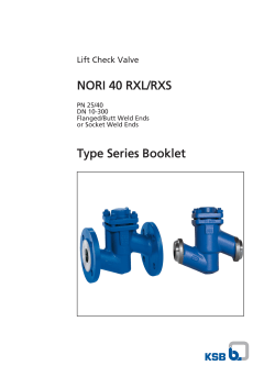 Type series booklet NORI 40 RXL/RXS