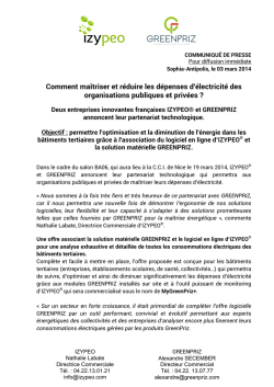 IZYPEO® et Greenpriz annoncent leur partenariat technologique.