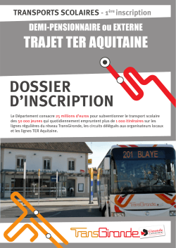 Demande de transport 1/2 pens. TER Aquitaine