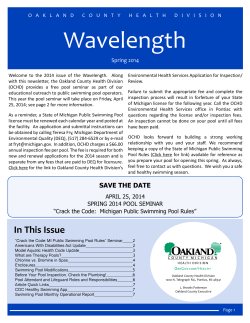 Wavelength - Swimming Pool Newsletter