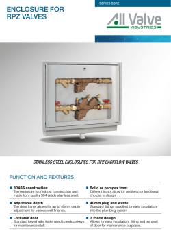 SS RPZ Box Brochure - All Valve Industries