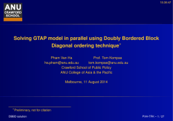Solving GTAP model in parallel using Doubly Bordered Block