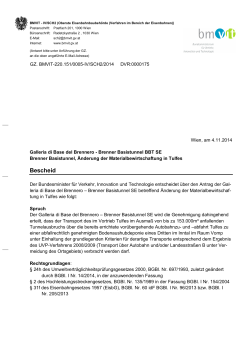 Bescheid vom 4. November 2014 (pdf 126 KB) - Bundesministerium