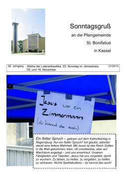 Gottesdienste - St. Bonifatius Kassel