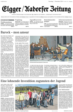 Ausgabe vom 01.11.2014 - Elgger Zeitung