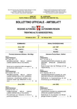 Amtsblatt al bollettino n. 7 del 18/02/2014