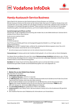 InfoDok 290: Handy-Austausch-Service Business - Vodafone