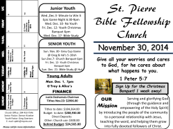 Bulletin - St Pierre Bible Fellowship Church