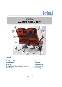 Ersatzteilliste Avance 1010/1020 - KIEL Sitze