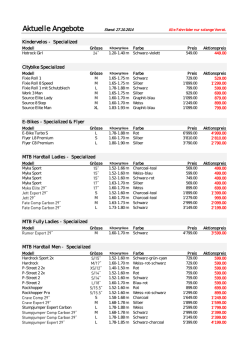 Download Aktionsliste Fahrr&auml;der - Tower Sports AG