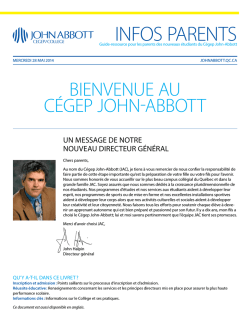 INFOS PARENTS - John Abbott College