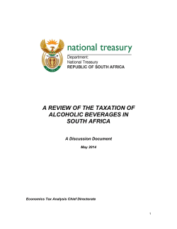 a review of the taxation of alcoholic beverages in south africa