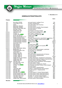 Gebrauchtwaffenliste, Waffen Meixner - Eisenstadt