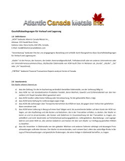 Allgemeine Geschäftsbedingungen - Atlantic Canada Metals Inc.
