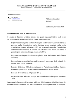 Info ai Membri febbraio 2014