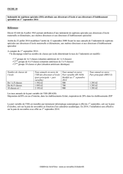 FICHE 10 Indemnit&eacute; de suj&eacute;tions sp&eacute;ciales (ISS)