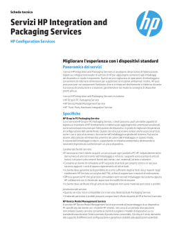 Scheda tecnica dei servizi HP Integration and