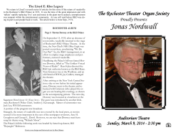 March 2014 Program - Rochester Theatre Organ Society