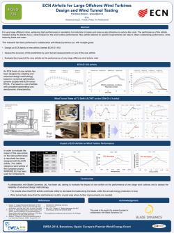 ECN Airfoils for Large Offshore Wind Turbines Design and Wind