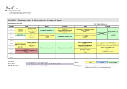 Horaires MA1 Automne 2014