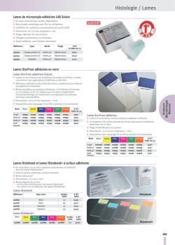 Histologie / Lames