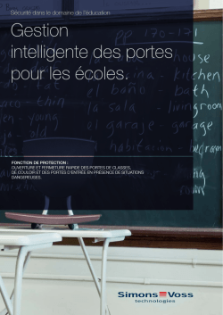 Gestion intelligente des portes pour les écoles.