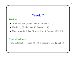 Lecture notes for week 7