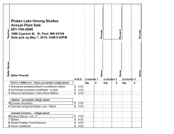 Plant Sale Order Form