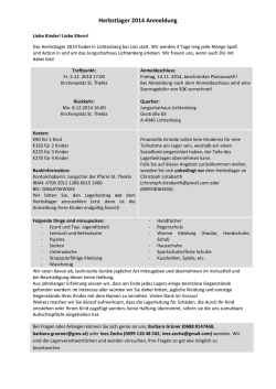 HELA Anmeldung 2014 - Jungschar St. Thekla