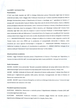 Luca SANTI - Curriculum Vitae - Università degli Studi di Messina