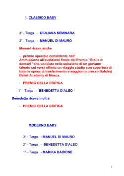 I vincitori del Concorso 2014 - SICILIA IN