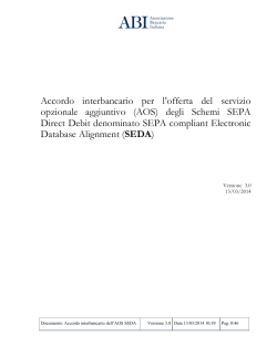 Analisi del servizio SEDA - SEPA compliant Electronic Database